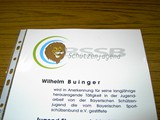 Urkunde Wilhelm Buinger