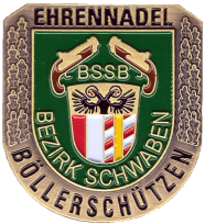 Böllerschützenehrenzeichen in Bronze des Bezirk Schwaben Böllerschützenehrenzeichen in Bronze des Bezirk Schwaben