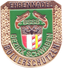 Böllerschützenehrenzeichen in Gold des Bezirk Schwaben Böllerschützenehrenzeichen in Gold des Bezirk Schwaben