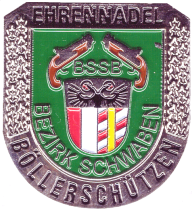 Böllerschützenehrenzeichen in Silber des Bezirk Schwaben Böllerschützenehrenzeichen in Silber des Bezirk Schwaben